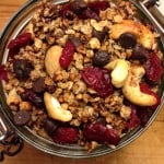 Special Chai Granola with cranberries, cashews and dark chocolate chips