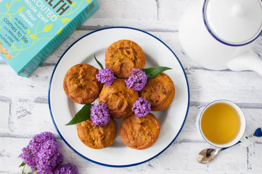 Clean eating pumpkin muffin recipe with no refined sugar, artificial sweeteners or dairy is a tasty and healthy alternative to sugary shop bought muffins #vegan #vegetarian #healthy #dairyfree