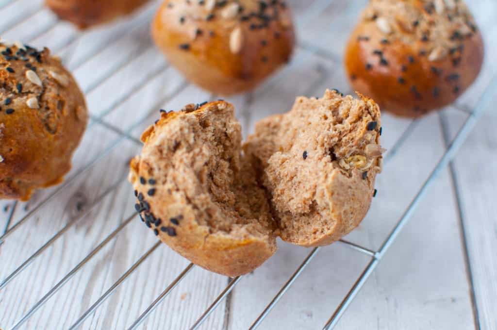 Clean eating spelt rolls recipe made with only 5 ingredients. Easy, crusty and tasty especially brilliant for dunking or with a dollop of nut butter. 