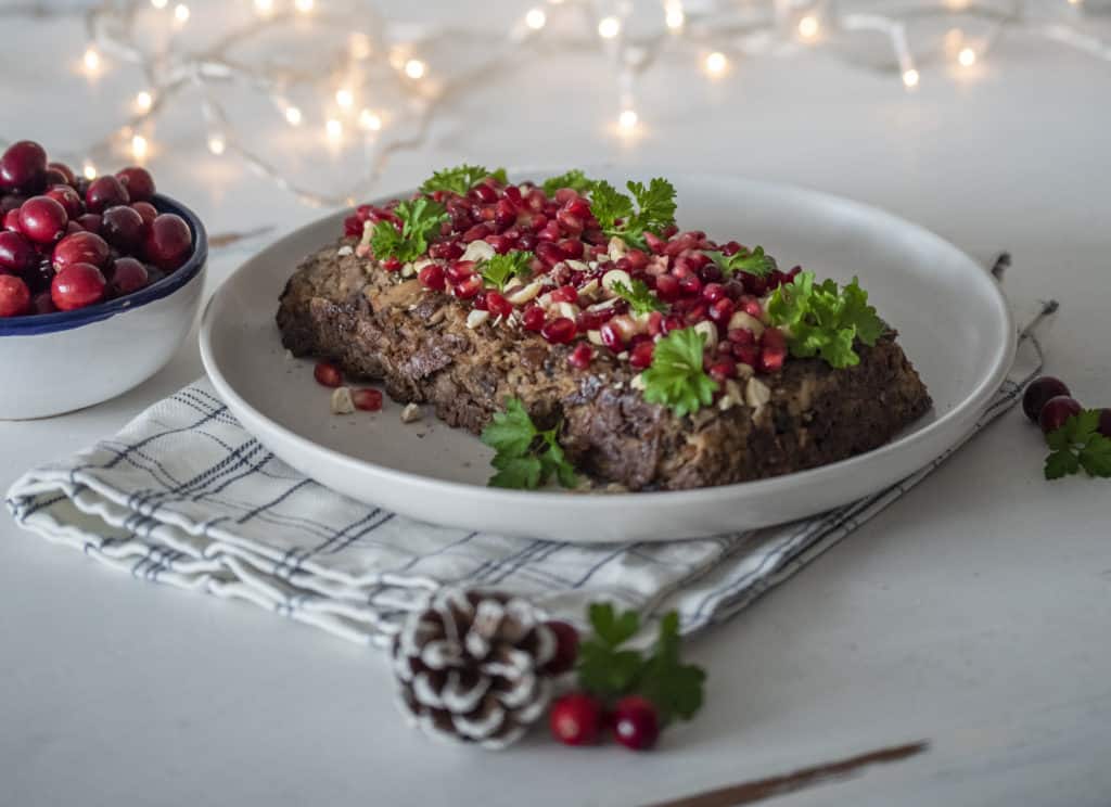 Healthy nut roast go-to recipe for a Christmas meat-free alternative packed with flavours, nutrients yet still delicious! Gluten-free, vegan and grain-free.
