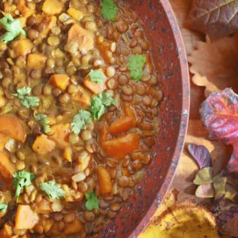Sweet potato and lentil curry recipe